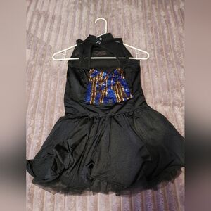 Kids Black Sequin Accent Costume Dress